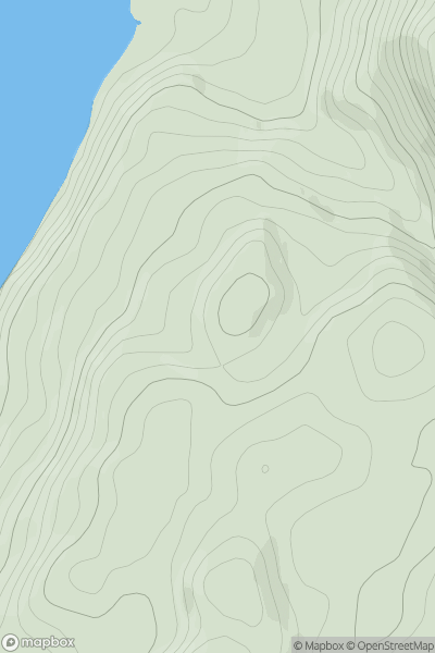 Thumbnail image for An t-Sron [Oban to Loch Fyne] showing contour plot for surrounding peak